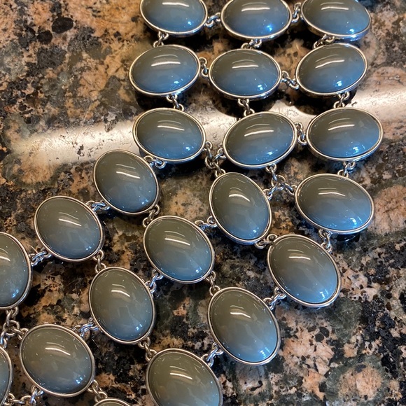 Beautiful Gray and Silver Statement Necklace! - Picture 5 of 7